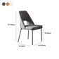 Silla lateral abierta para el hogar de cuero sintético silla de comedor moderna con piernas negras