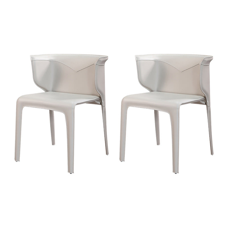 Faux lederen eigentijdse zijstoel matte afwerking thuis eetkamerstoel