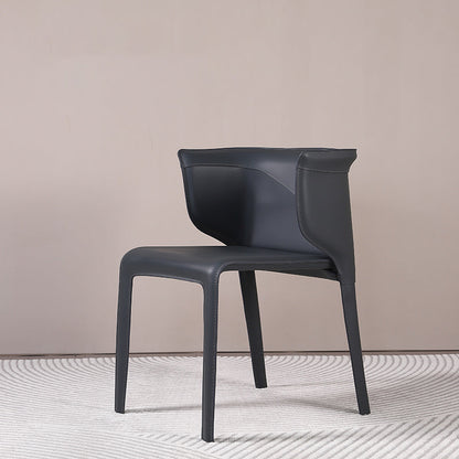 Faux lederen eigentijdse zijstoel matte afwerking thuis eetkamerstoel