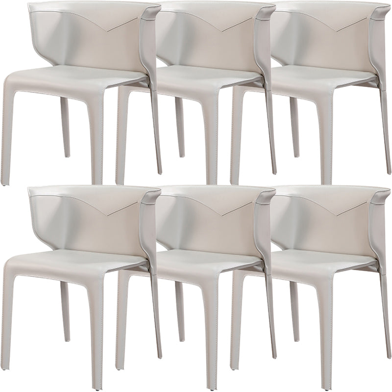 Faux lederen eigentijdse zijstoel matte afwerking thuis eetkamerstoel