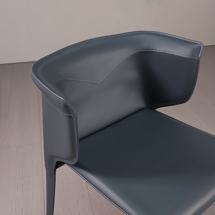 Faux lederen eigentijdse zijstoel matte afwerking thuis eetkamerstoel