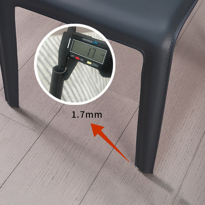 Faux lederen eigentijdse zijstoel matte afwerking thuis eetkamerstoel