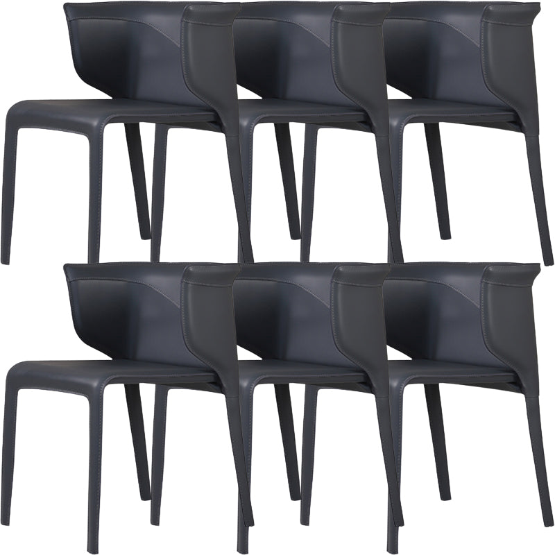 Faux lederen eigentijdse zijstoel matte afwerking thuis eetkamerstoel