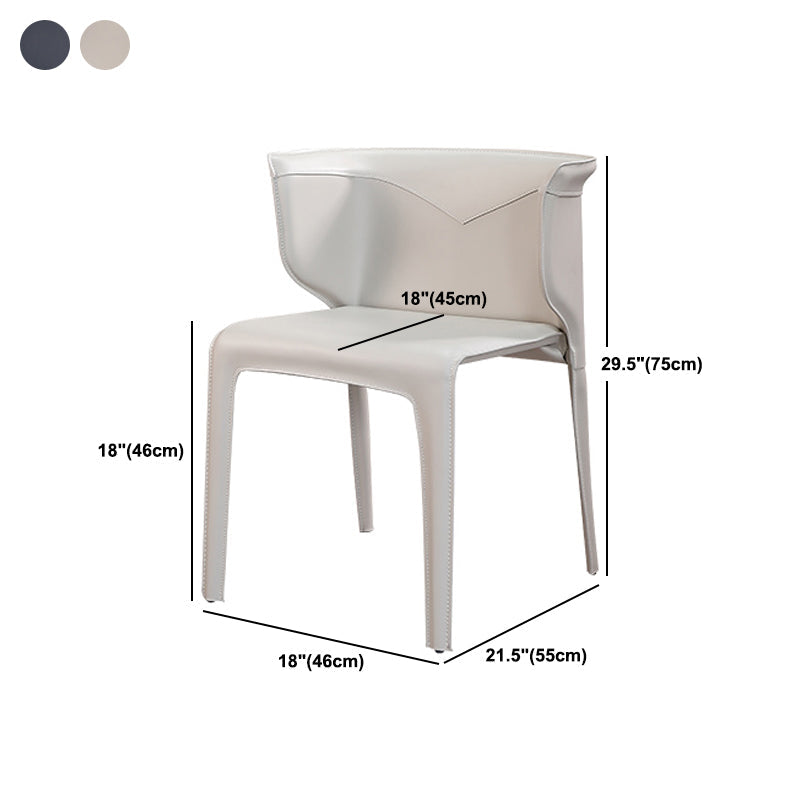 Faux lederen eigentijdse zijstoel matte afwerking thuis eetkamerstoel