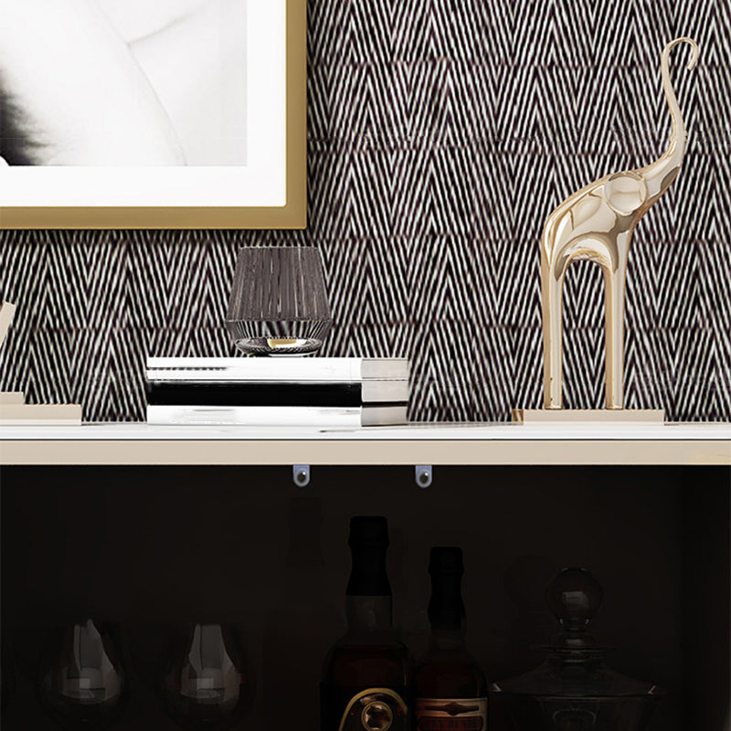 Aparador de la puerta glamorosa tapa de piedra y aparador de madera para sala de estar