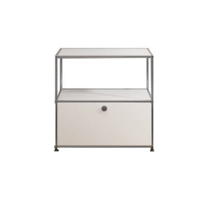 Sideboard in metallo bianco con cassetti a buffet da pranzo interno moderno