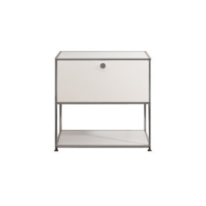 Sideboard in metallo bianco con cassetti a buffet da pranzo interno moderno