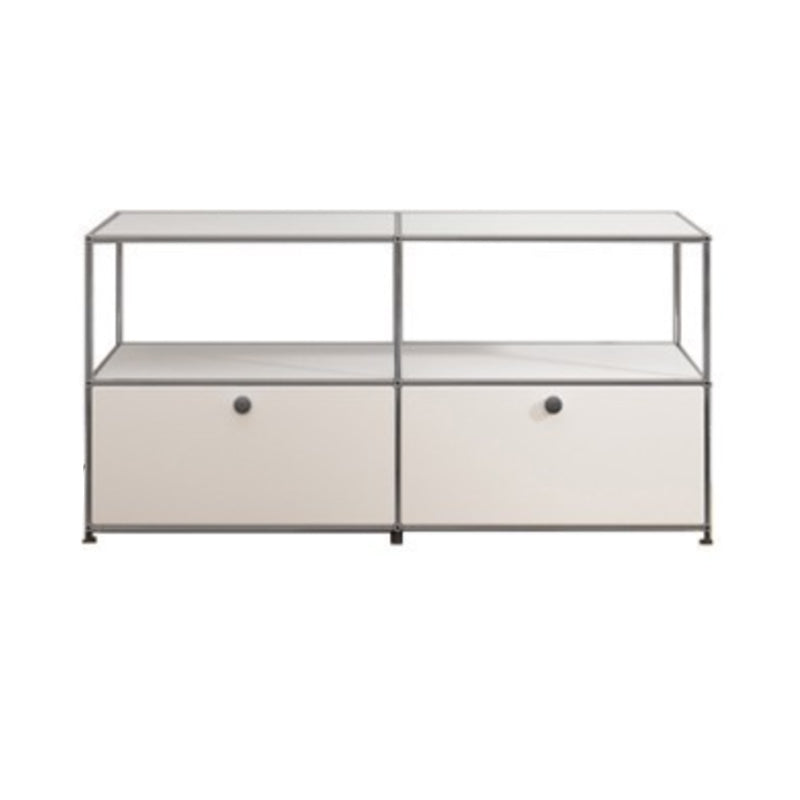 Sideboard in metallo bianco con cassetti a buffet da pranzo interno moderno