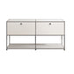 Sideboard in metallo bianco con cassetti a buffet da pranzo interno moderno