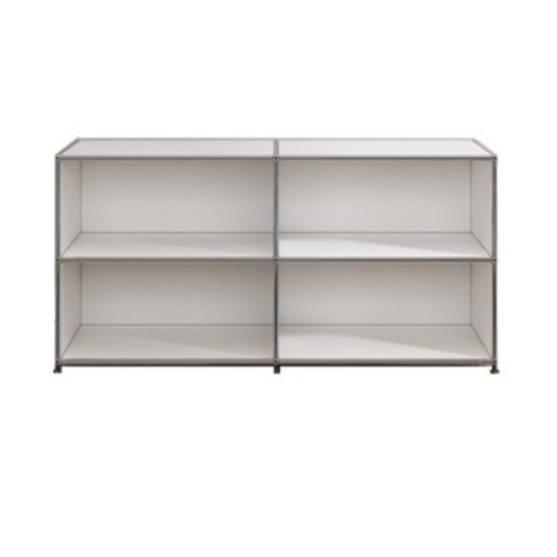Sideboard in metallo bianco con cassetti a buffet da pranzo interno moderno