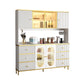 Weißer Glamstein Sideboard Holzrahmen Sideboard mit goldenen Beinen