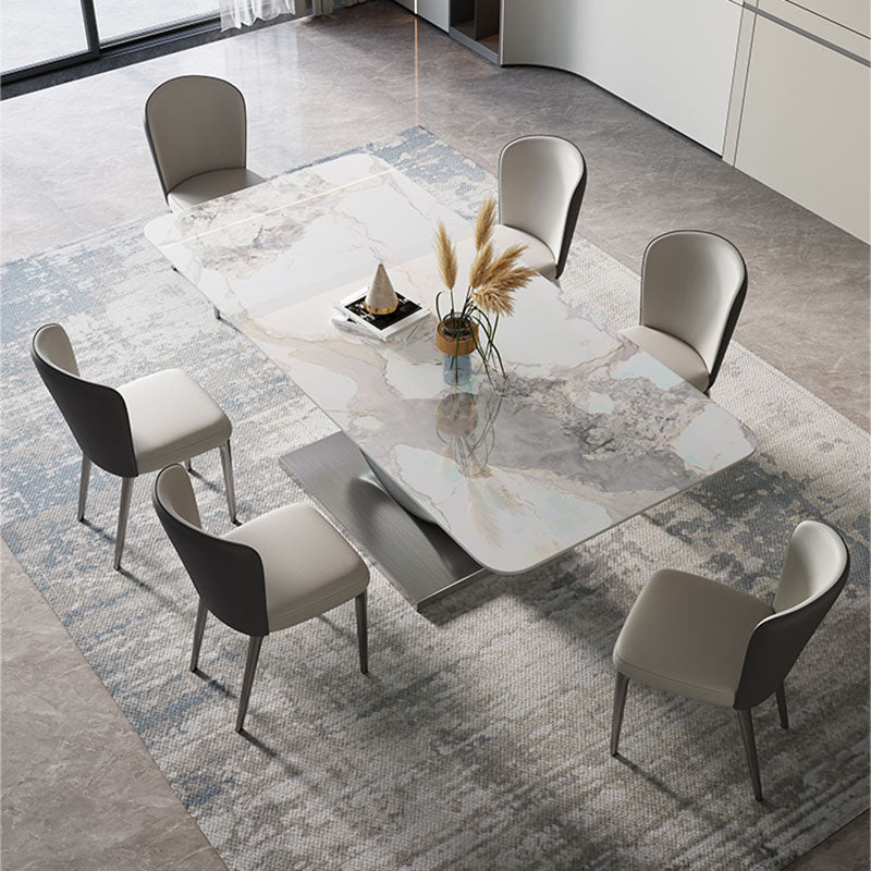 Contemporary Dining Side Chair Faux Leather Dining Side Chair for Indoor