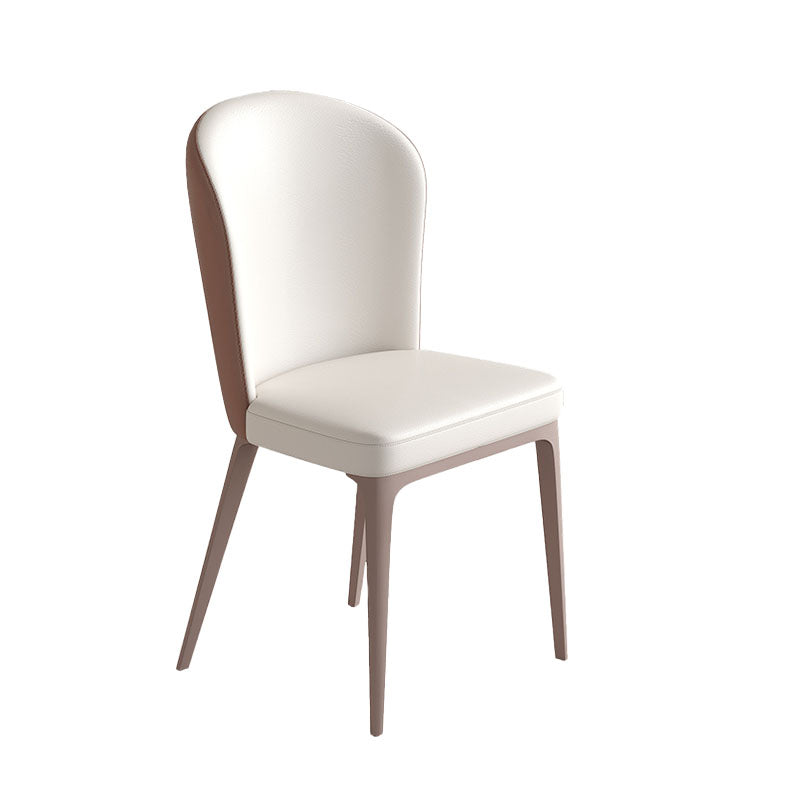 Contemporary Dining Side Chair Faux Leather Dining Side Chair for Indoor