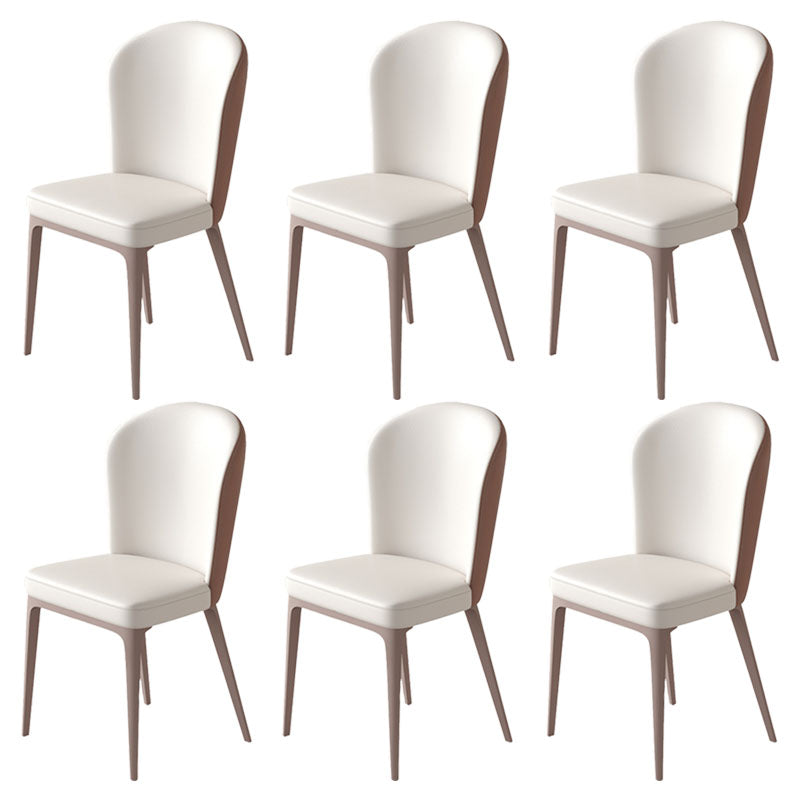 Contemporary Dining Side Chair Faux Leather Dining Side Chair for Indoor