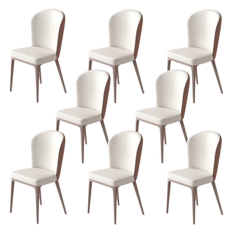 Contemporary Dining Side Chair Faux Leather Dining Side Chair for Indoor