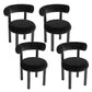Metal Contemporary Upholstered Side Chair Matte Finish Open Back Dining Chair