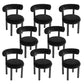 Metal Contemporary Upholstered Side Chair Matte Finish Open Back Dining Chair