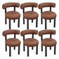 Metal Contemporary Upholstered Side Chair Matte Finish Open Back Dining Chair