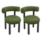 Metal Contemporary Upholstered Side Chair Matte Finish Open Back Dining Chair