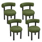 Metal Contemporary Upholstered Side Chair Matte Finish Open Back Dining Chair