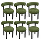 Metal Contemporary Upholstered Side Chair Matte Finish Open Back Dining Chair