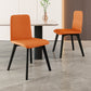 Contemporary Side Chair with Black Wood Legs Matte Finish Solid Back Dining Chair