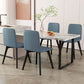 Contemporary Side Chair with Black Wood Legs Matte Finish Solid Back Dining Chair
