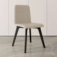 Contemporary Side Chair with Black Wood Legs Matte Finish Solid Back Dining Chair