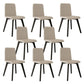 Contemporary Side Chair with Black Wood Legs Matte Finish Solid Back Dining Chair