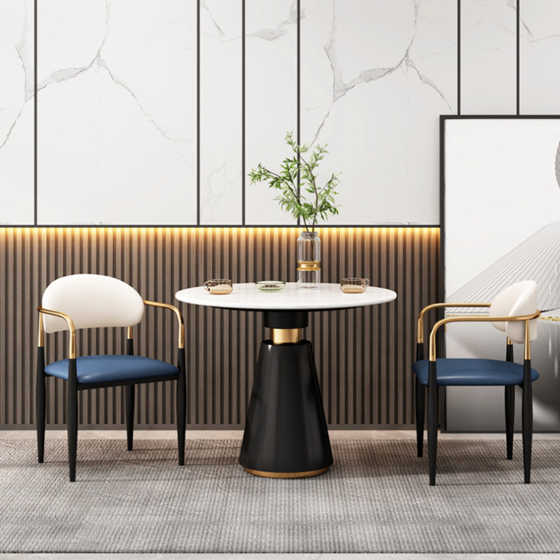 Metal Industrial Side Chair Metallic Finish Open Back Dining Arm Chair Clearhalo 'Dining Chairs' 'Dining Tables & Seating' 'dining_chair' 'furn' 'furn_dining_chair' 'Furniture' 'Kitchen & Dining Furniture' 6035352