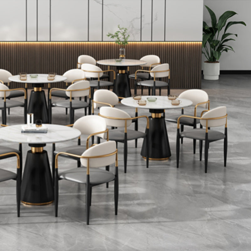 Metal Industrial Side Chair Metallic Finish Open Back Dining Arm Chair Clearhalo 'Dining Chairs' 'Dining Tables & Seating' 'dining_chair' 'furn' 'furn_dining_chair' 'Furniture' 'Kitchen & Dining Furniture' 6035369