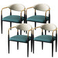 Metal Industrial Side Chair Metallic Finish Open Back Dining Arm Chair Green 4 Piece Set Clearhalo 'Dining Chairs' 'Dining Tables & Seating' 'dining_chair' 'furn' 'furn_dining_chair' 'Furniture' 'Kitchen & Dining Furniture' 6035371