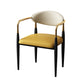 Metal Industrial Side Chair Metallic Finish Open Back Dining Arm Chair Yellow 1 Piece Clearhalo 'Dining Chairs' 'Dining Tables & Seating' 'dining_chair' 'furn' 'furn_dining_chair' 'Furniture' 'Kitchen & Dining Furniture' 6035374