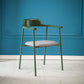 Contemporary Style Dining Chair Metal Open Back Dining Arm Chair Green Dark Gray 1 Piece Clearhalo 'Dining Chairs' 'Dining Tables & Seating' 'dining_chair' 'furn' 'furn_dining_chair' 'Furniture' 'Kitchen & Dining Furniture' 6035459