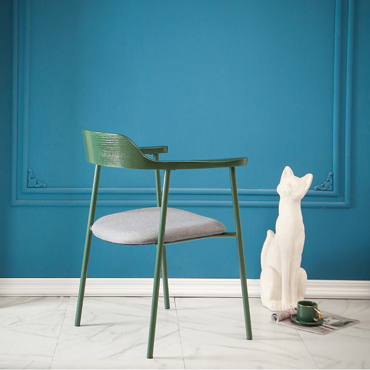 Contemporary Style Dining Chair Metal Open Back Dining Arm Chair Clearhalo 'Dining Chairs' 'Dining Tables & Seating' 'dining_chair' 'furn' 'furn_dining_chair' 'Furniture' 'Kitchen & Dining Furniture' 6035470