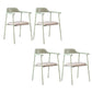Contemporary Style Dining Chair Metal Open Back Dining Arm Chair Light Green Gray 4 Piece Set Clearhalo 'Dining Chairs' 'Dining Tables & Seating' 'dining_chair' 'furn' 'furn_dining_chair' 'Furniture' 'Kitchen & Dining Furniture' 6035482