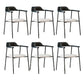Contemporary Style Dining Chair Metal Open Back Dining Arm Chair Black Light Gray 6 Piece Set Clearhalo 'Dining Chairs' 'Dining Tables & Seating' 'dining_chair' 'furn' 'furn_dining_chair' 'Furniture' 'Kitchen & Dining Furniture' 6035495