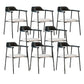 Contemporary Style Dining Chair Metal Open Back Dining Arm Chair Black Light Gray 8 Piece Set Clearhalo 'Dining Chairs' 'Dining Tables & Seating' 'dining_chair' 'furn' 'furn_dining_chair' 'Furniture' 'Kitchen & Dining Furniture' 6035504