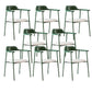Contemporary Style Dining Chair Metal Open Back Dining Arm Chair Green Light Gray 8 Piece Set Clearhalo 'Dining Chairs' 'Dining Tables & Seating' 'dining_chair' 'furn' 'furn_dining_chair' 'Furniture' 'Kitchen & Dining Furniture' 6035508