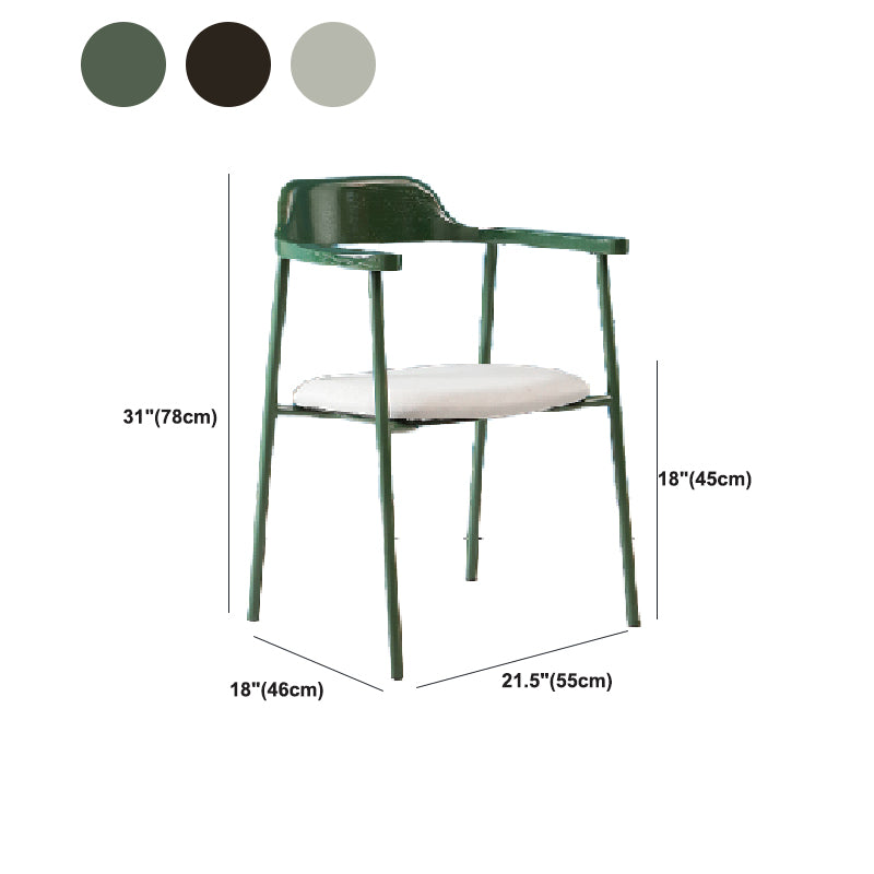 Contemporary Style Dining Chair Metal Open Back Dining Arm Chair Clearhalo 'Dining Chairs' 'Dining Tables & Seating' 'dining_chair' 'furn' 'furn_dining_chair' 'Furniture' 'Kitchen & Dining Furniture' 6035509