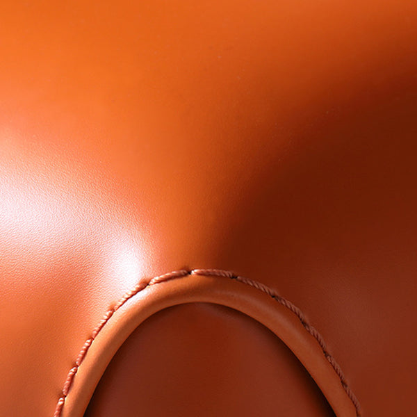 Sillas de comedor sin brazo de cuero sintética silla lateral de comedor moderno