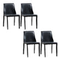 Sillas de comedor sin brazo de cuero sintética silla lateral de comedor moderno