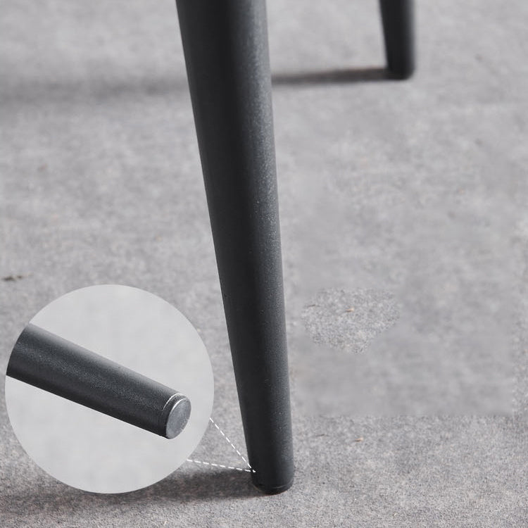 Industriële lage rug eetstoelen faux lederen armloze zijstoel