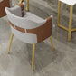 Silla de comedor de cuero tapizado de comedor de estilo glamoroso