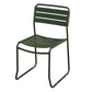 Glam Style Dining Chair Metal Ladder Back Side Chair for Patio