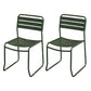 Glam Style Dining Chair Metal Ladder Back Side Chair for Patio