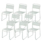 Glam Style Dining Chair Metal Ladder Back Side Chair for Patio
