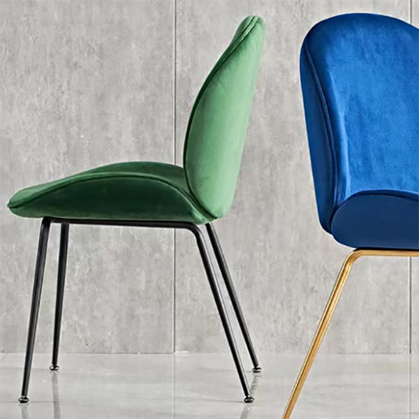 Glam -stijl eetkamerstoel gestoffeerde eetkamerstoel voor binnen