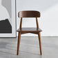 Armless Wooden Legs Dining Chairs Minimalist Design Open Back Dining Side Chair