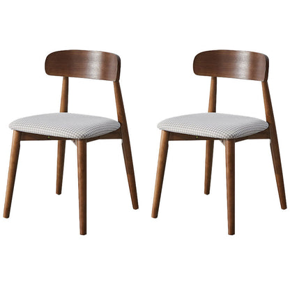 Armless Wooden Legs Dining Chairs Minimalist Design Open Back Dining Side Chair